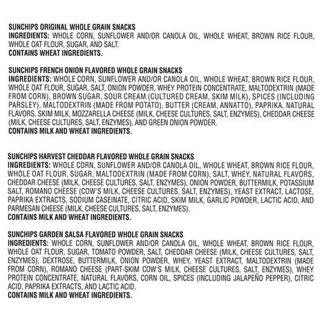 Sun Chips Whole Grain Snacks Variety Pack