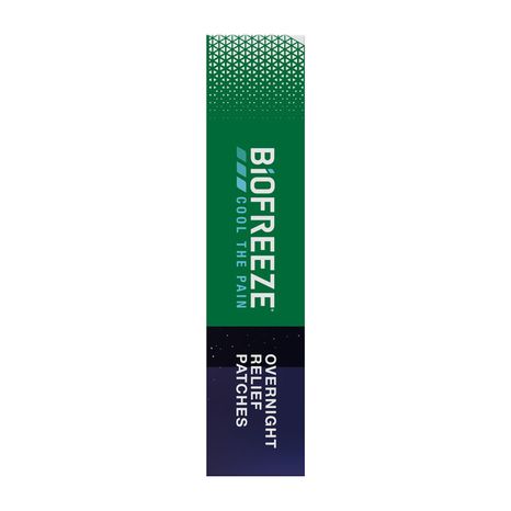Biofreeze Overnight Pain Relief Patches For Backaches Sore Muscles Joint Pain, & Arthritis