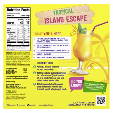 Popsicle Ice Pops Tropicals