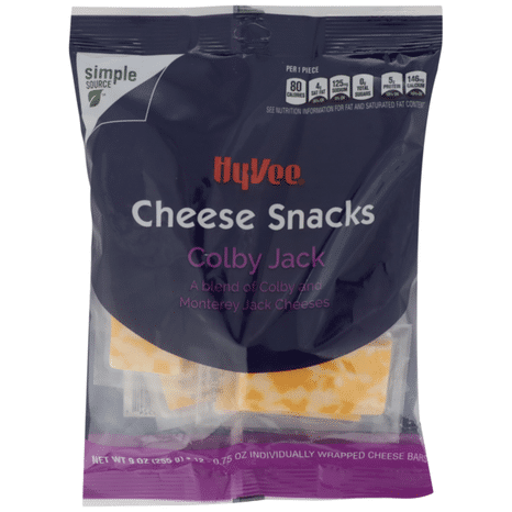 Hy-Vee Colby Jack A Blend Of Colby And Monterey Jack Cheese Snacks