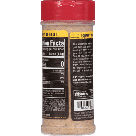 Famous Dave's Seasoning, Steak & Burger, Mild