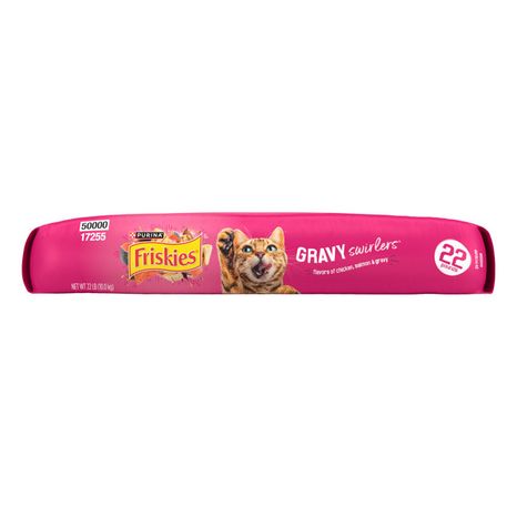Purina Friskies Gravy Swirlers With Flavors of Chicken, Salmon and Gravy Dry Cat Food