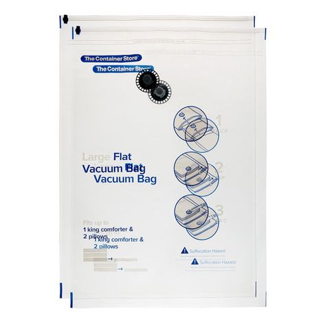 The Container Store Medium Flat Vacuum Bags - Clear - 21-1/4" x 36"