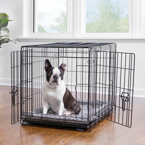 Top Paw Double Door Folding Wire Dog Crate With Divider Panel