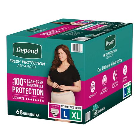 Depend Fresh Protection Advanced for Women, L-XL