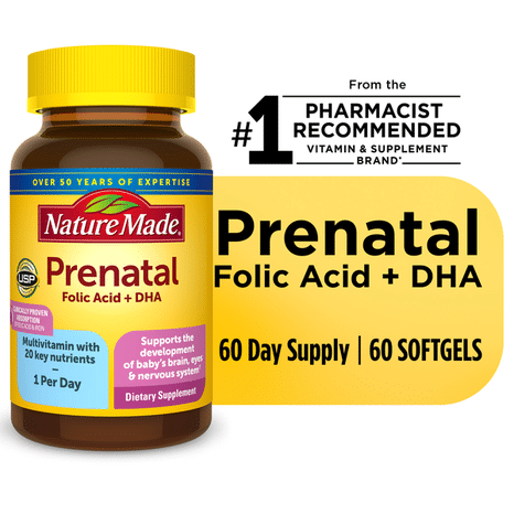 Nature Made Prenatal with Folic Acid + DHA Softgels