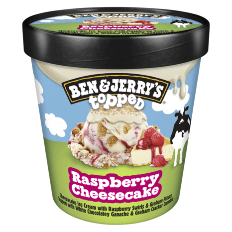 Ben & Jerry's Ice Cream Raspberry Cheesecake Topped