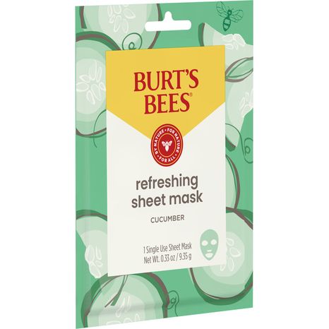 Burt's Bees Refreshing Sheet Mask with Cucumber, 99% Natural Origin