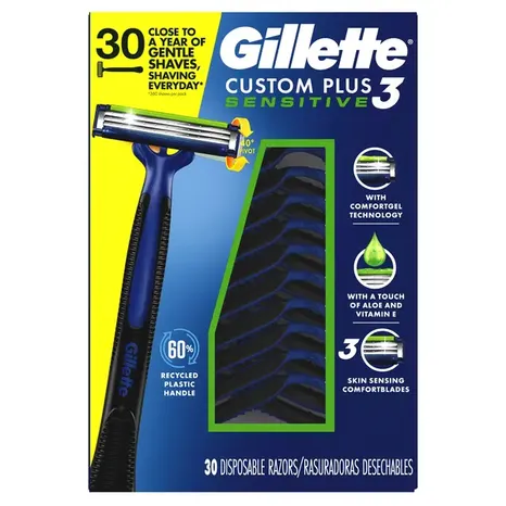 Gillette Custom Plus3 Disposable Sensitive Razors