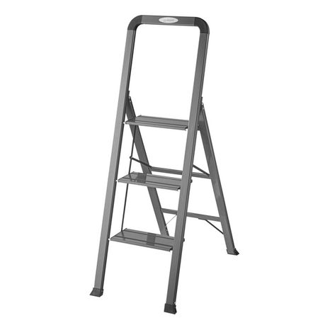 Ascent 3-Step Ladder, 18 x 2 x 51.75 - Slate Grey
