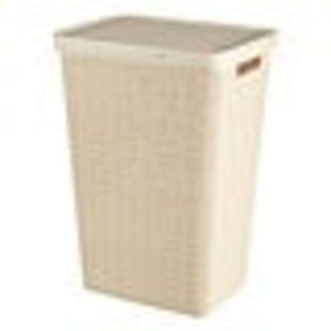 Curver Jute Laundry Hamper - Ivory - 17 x 13.5 x 23 in