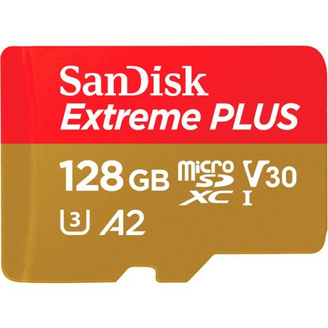 SanDisk Extreme PLUS 128GB microSDXC UHS-I Memory Card