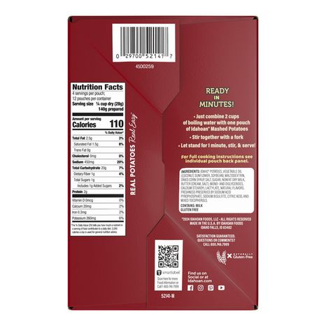 Idahoan Buttery Homestyle Mashed Potatoes