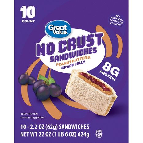 Great Value Peanut Butter & Grape Jelly No Crust Sandwiches