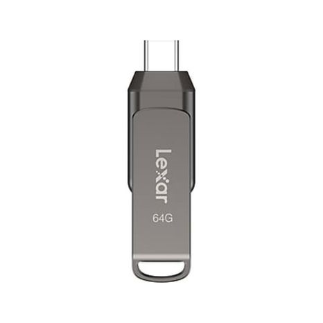 Lexar JumpDrive Jump Drive D400 Dual 64GB USB 3.1 Flash Drive - Titanium