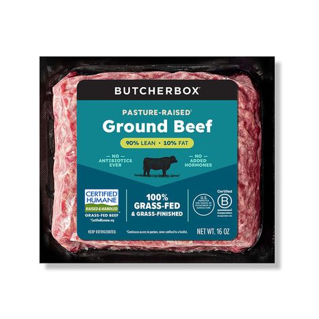 Butcherbox 100% Grass Fed Ground Beef 90/10