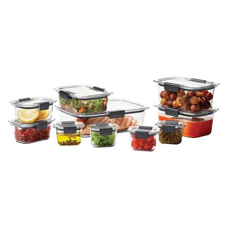 Rubbermaid 20-Piece Crystal Clear Brilliance Smart Lid Container Set