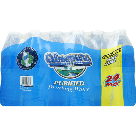 Absopure Drinking Water, Purified, 24 Pack