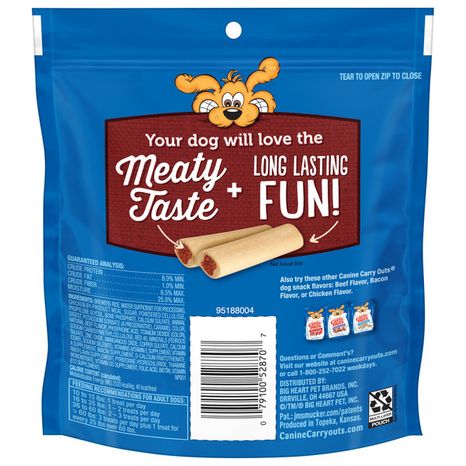 Canine Carry Outs Chew Bones Beef Flavor Dog Snacks