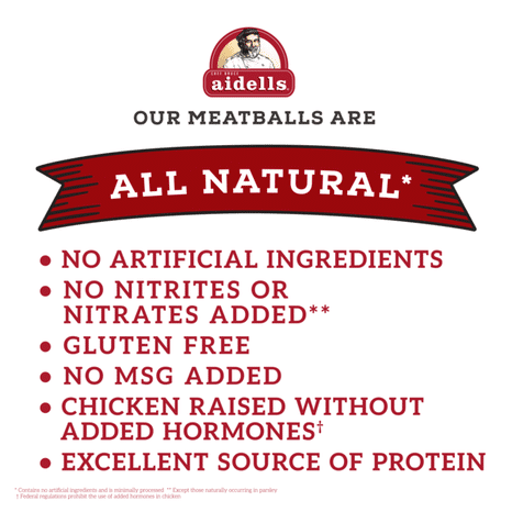 Aidells Chicken Meatballs, Italian Style with Mozzarella Cheese, 12 oz.