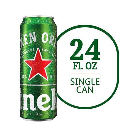 Heineken Original Lager Beer, Single 24 fl oz Can