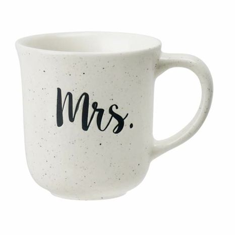 Honeybloom Farmhouse Speckled Stoneware Mrs. Mug - Neutral
