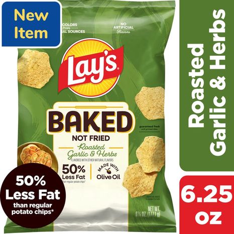 Lay's Baked Potato Chips Roasted Garlic & Herb