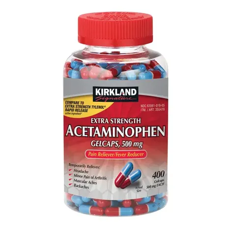 Kirkland Signature Rapid Release Gelcap 500mg Acetaminophen