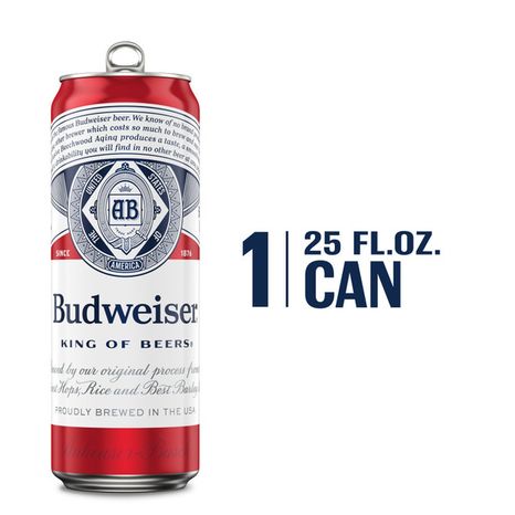 Budweiser American Lager Beer 25 Fl Oz Can