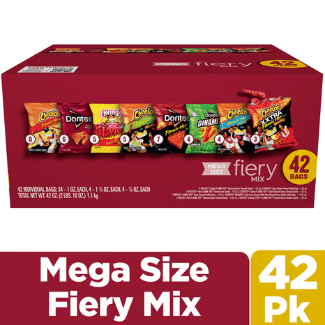 Frito Lay Snacks Fiery Mix Variety 42 Oz, 42 Count