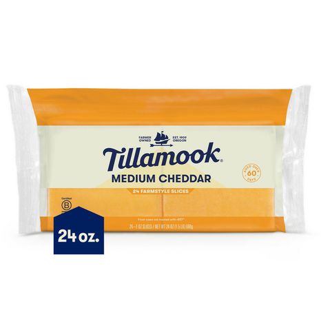 Tillamook Farmstyle Medium Cheddar Cheese Slices