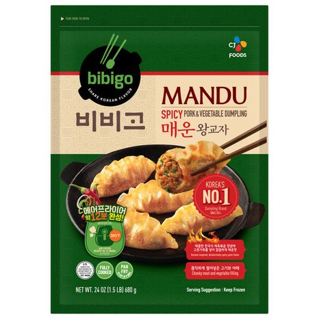 Bibigo Frozen Mandu Spicy Pork & Vegetable Dumplings