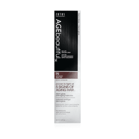 Zotos Professional Agebeautiful Anti-aging Permanent Liqui-creme Haircolor Jet Black 1n