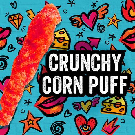 Takis Fuego Pix 2.875 oz Snack Size Bag, Hot Chili Pepper & Lime Flavored Extreme Spicy Crunchy Corn Puff Snack