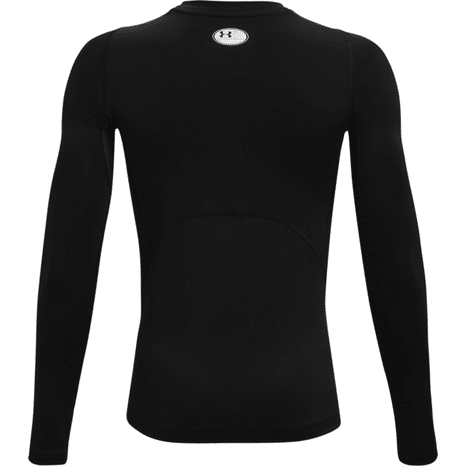 Under Armour Boys' HeatGear Armour Long Sleeve - Black & Pitch Grey - S