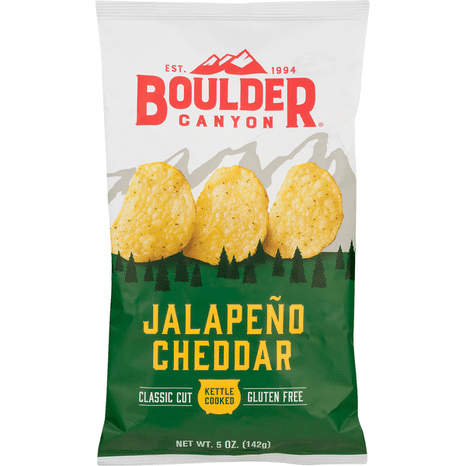 Boulder Canyon Potato Chips, Jalapeno Cheddar, Classic Cut