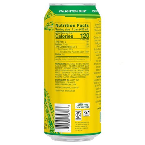 Yerba Madre Organic Yerba Mate Enlighten Mint