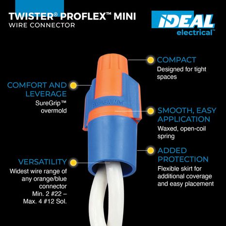 Ideal Twister ProFlex 3 Blue- Orange Twist-On Wire Connectors