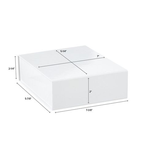 Collapsible Gift Box - White Glossy - 13" x 10-3/4" x 5-1/2"