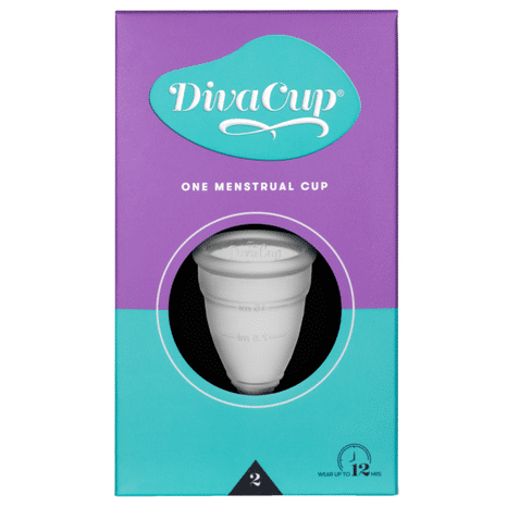 DivaCup Model 2 Reusable Heavy Flow Menstrual Cup with Carrying Case