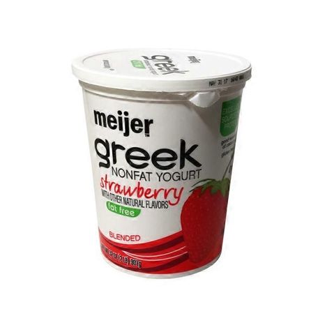 Meijer Strawberry Blended Greek Nonfat Yogurt