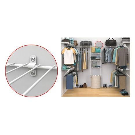 ClosetMaid Fixed Mount Drywall Back Clips - White