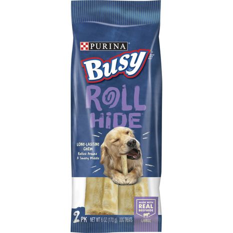 Purina Busy Rawhide Large Breed Dog Bones, Rollhide