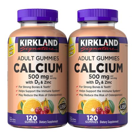 Kirkland Signature Calcium 500 mg + D3 Gummy