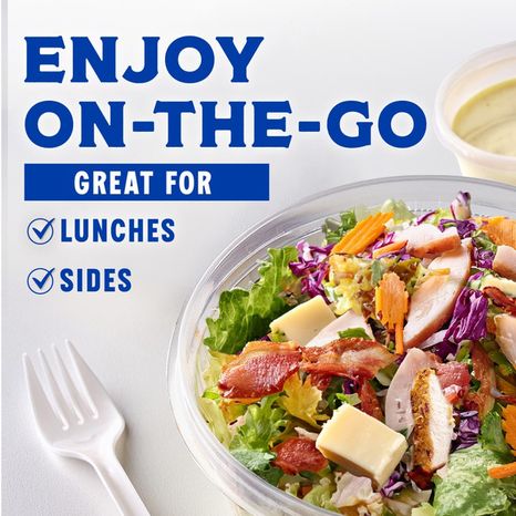 Kroger Chef Salad Kit For One Romaine Lettuce Swiss Cheese Carrot White Meat Chicken Ham Red Cabbage With Ranch Dressing