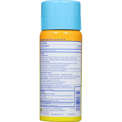 Aspercreme Pain Relief Spray, with 4% Lidocaine, Max Strength, Dry Spray