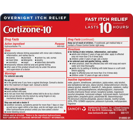 Cortizone 10 Anti-Itch Creme, Maximum Strength