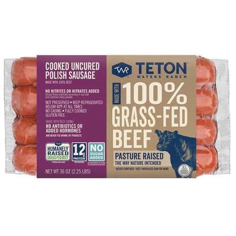Teton Waters Ranch Grass Fed Beef Polish Sausage Links