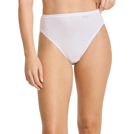 JOCKEY Women's Elance French Cut, Size 6 - Violet Veil/Coral Mist Heather/Tango Dot