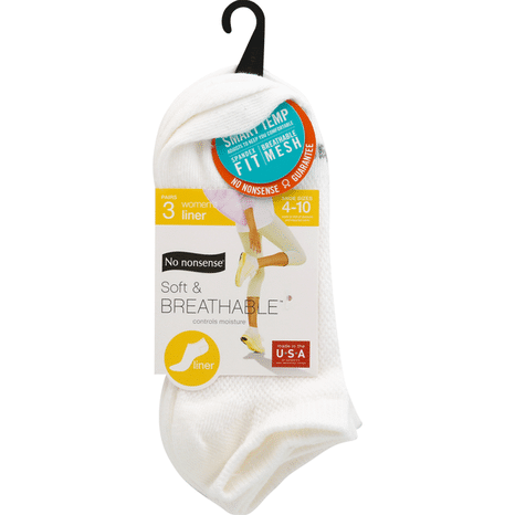 No nonsense Socks, Liner, 4-10, Women's